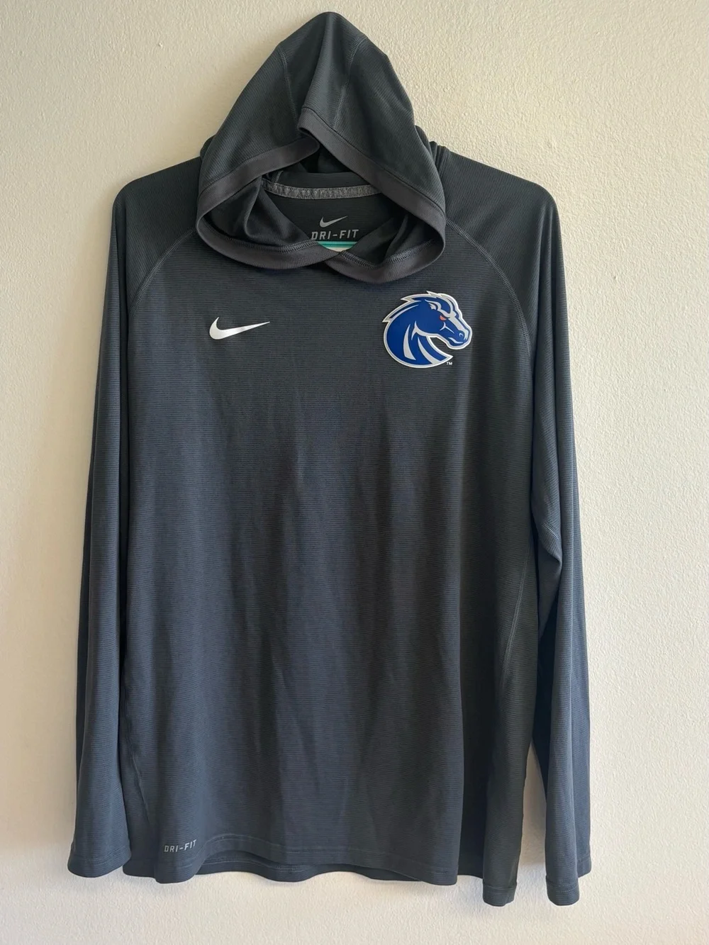 Men's Nike Dri-FIT Boise State University Broncos Lightweight Performance Hoodie